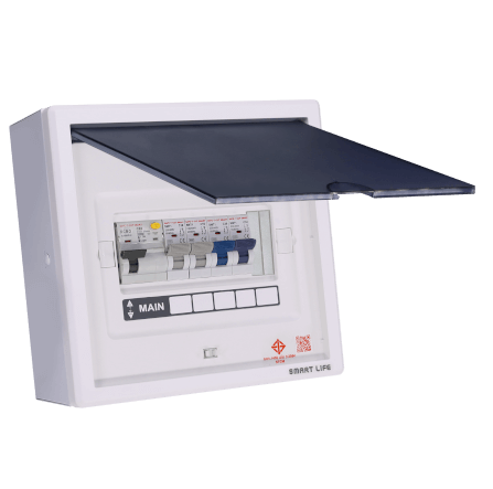 ชุดตู้คอนซูมเมอร์ 4 ช่อง เบรคเกอร์กันดูด 63 แอมป์ เซฟ-ที-คัท สมาร์ท รุ่น F2_2